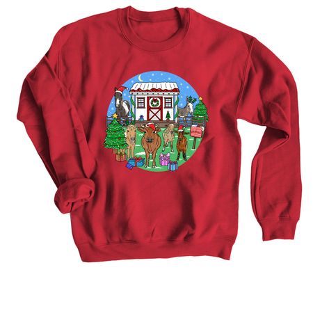 Little Buckets Christmas&nbsp;, a Red Crewneck Sweatshirt