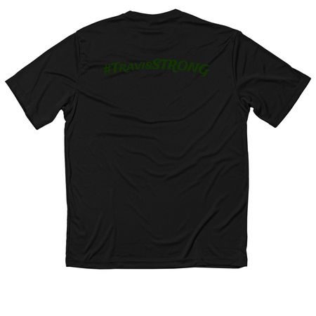 Lungs|#TravisSTRONG shirt, a Black Classic Performance Tee (back-view)
