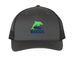 Trucker hat with logo, a Charcoal/ Black