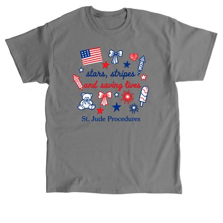 SJ Stars and Stripes, a Charcoal Classic Unisex Tee