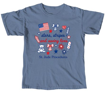 SJ Stars and Stripes, a Blue Jean Comfort Colors Unisex Tee