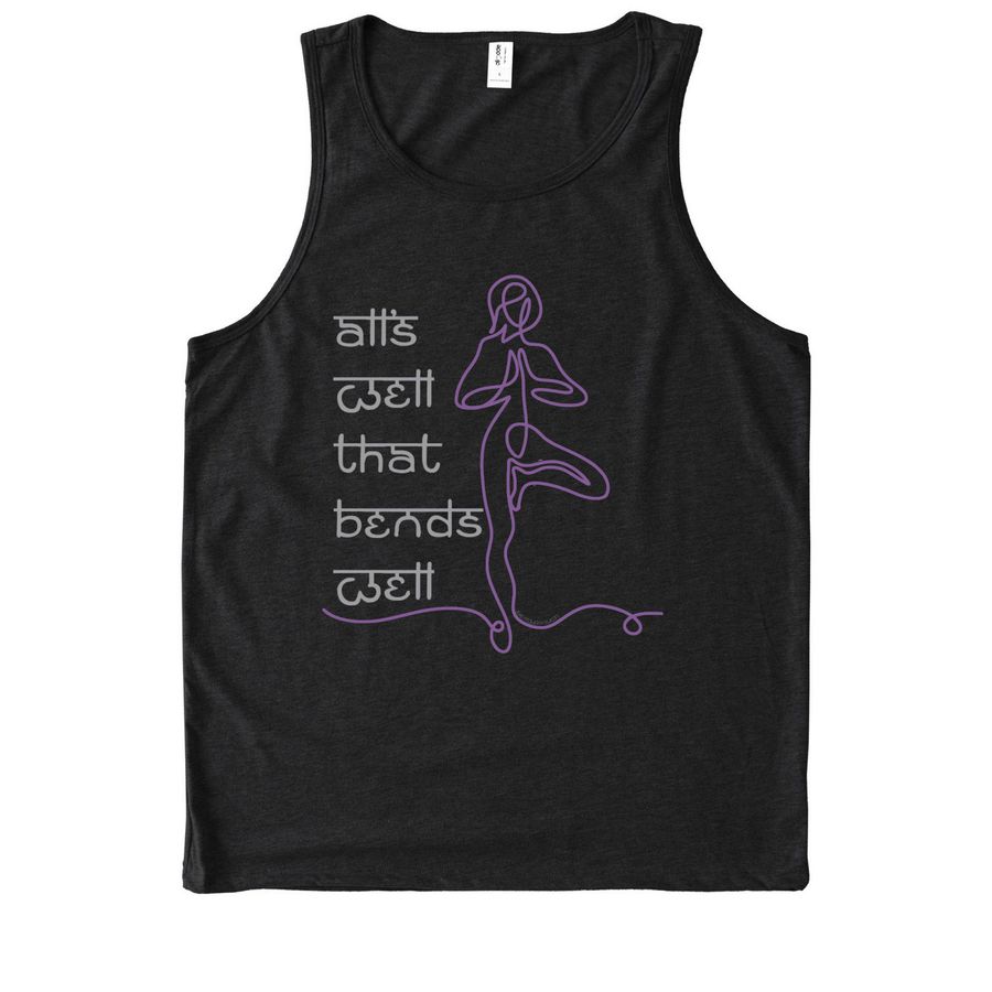 Shakespearean Yogis, a Deep Black Allmade Eco Triblend Tank