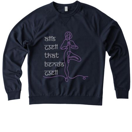 Shakespearean Yogis, a Night Sky Navy Allmade Organic French Terry Crewneck Sweatshirt