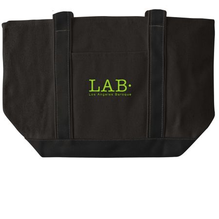 LAB tote bags!, a Black/Black Large Two-Tone Canvas Tote Bag