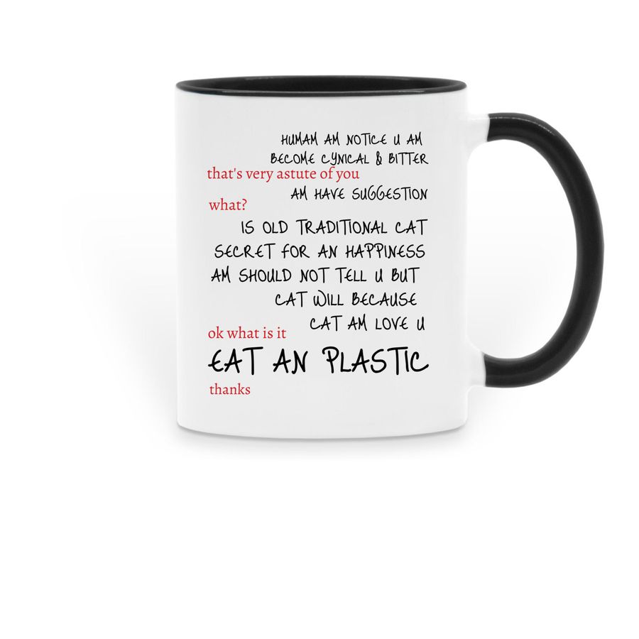 HENLO IS ME CHARMANDER, a Black Two-Tone Ceramic Mug