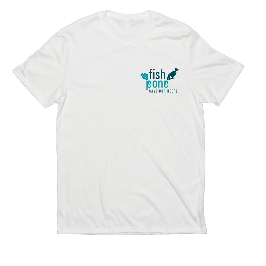 Fish Pono--Save Our Reefs, a Bright White Allmade Eco Triblend Unisex Tee