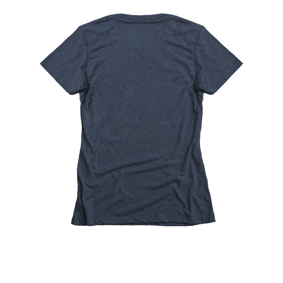 The Future is Kind, a Midnight Navy Women's Slim Fit Tee (back-view)