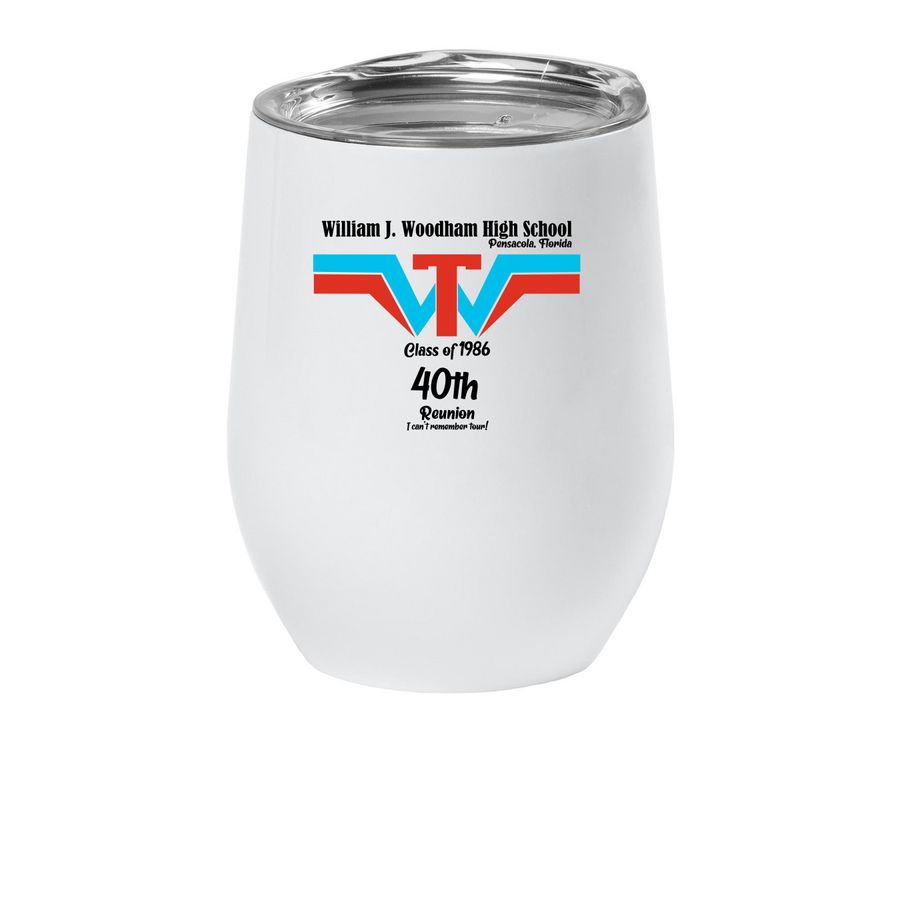 Woodham Drink Tumblers, a White Insulated Wine Cup