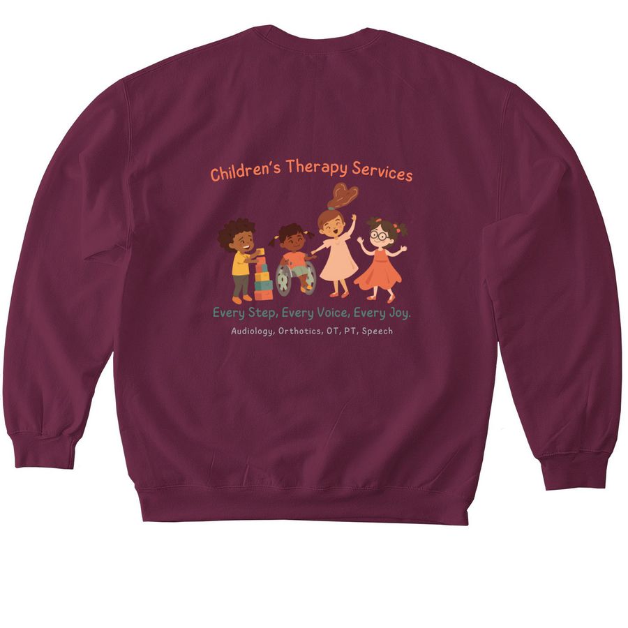 Mary Bridge Rehab SLC - Every Step (1), a Maroon Softstyle Crewneck Sweatshirt
