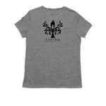 I'm Making GOOD Trouble, a Aluminum Grey Allmade Eco Triblend Women?s Tee (back-view)