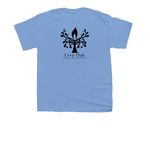 I'm Making GOOD Trouble, a Carolina Blue Youth Unisex Tee (back-view)