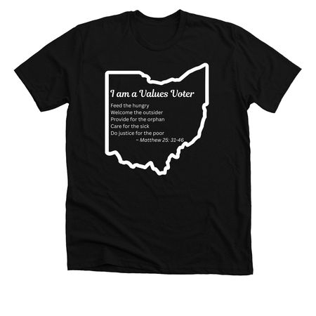 Values Voters, a Solid Black Blend Premium Unisex Tee