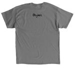 In a world full of data centers, be a library?, a Charcoal Classic Unisex Tee (back-view)