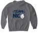 Team Nico, a Charcoal Gildan Softstyle Pullover Hoodie (back-view)