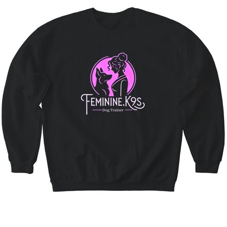 Brand, a Black Softstyle Crewneck Sweatshirt