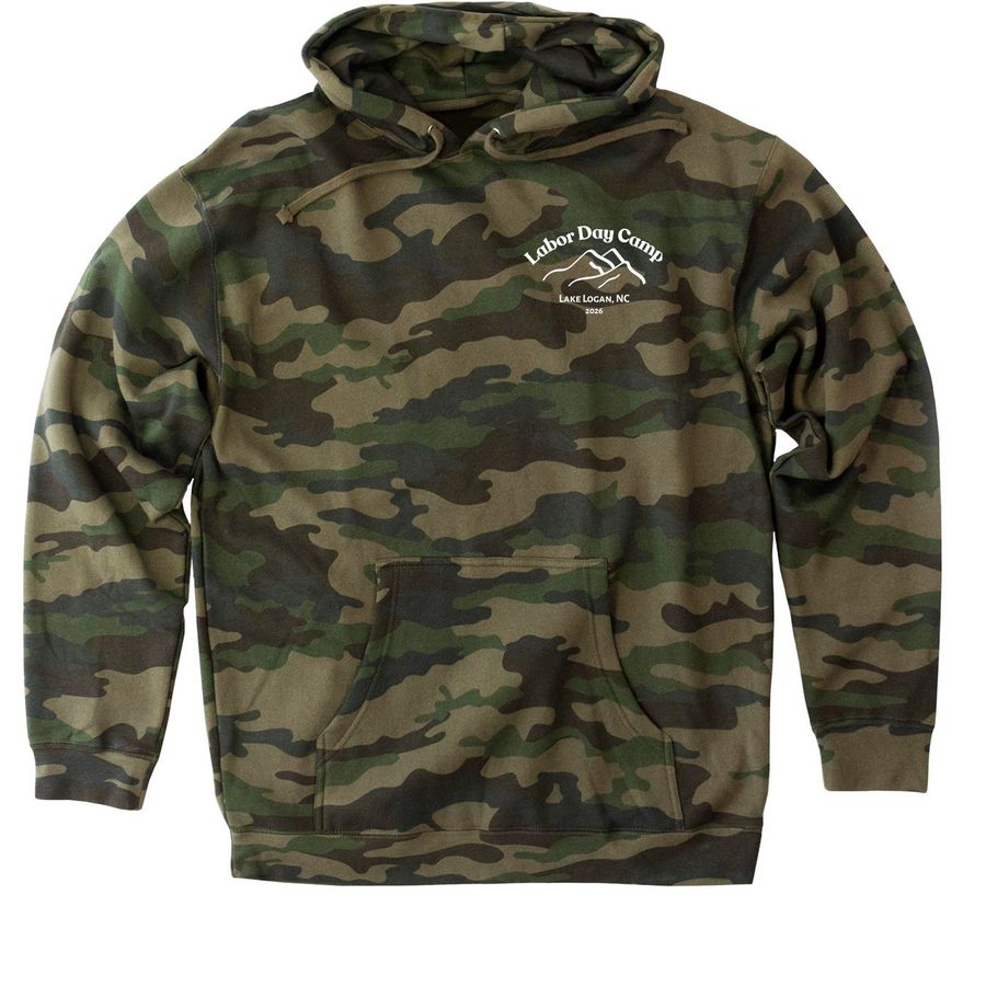 Camo Hoodie (Front & Back design), a Forest Camo Heavyweight Camo Pullover Hoodie