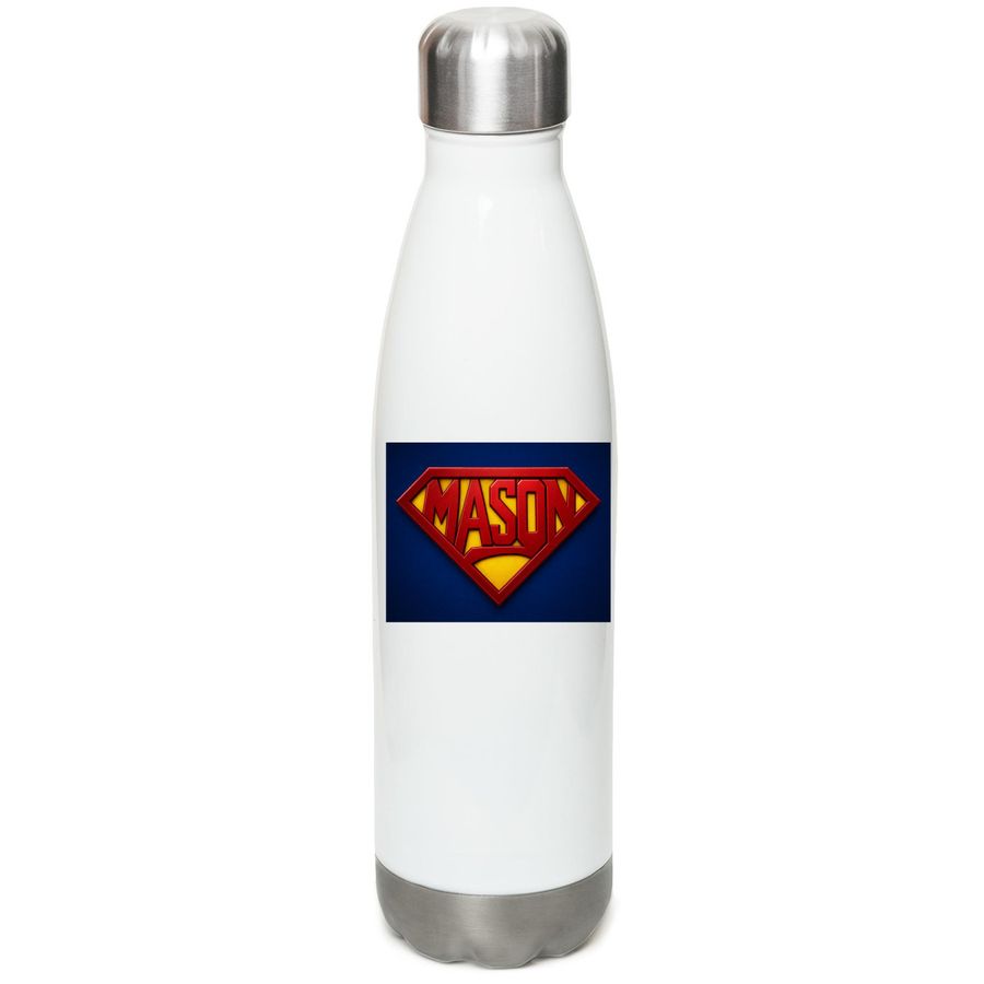 Mason&nbsp;, a White Stainless Steel Water Bottle