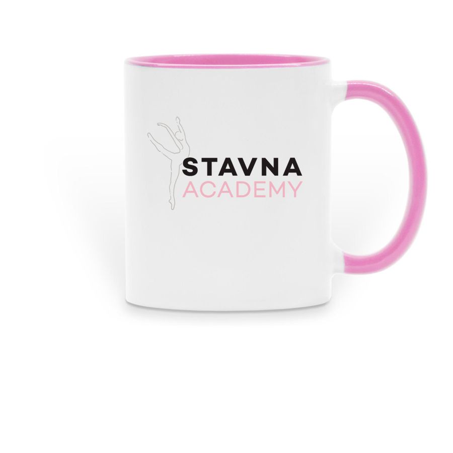 Stavna Mug, a Pink Two-Tone Ceramic Mug