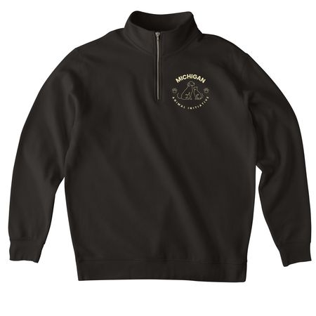 good humans rescue dogs&nbsp;, a Black Midweight Quarter Zip Pullover