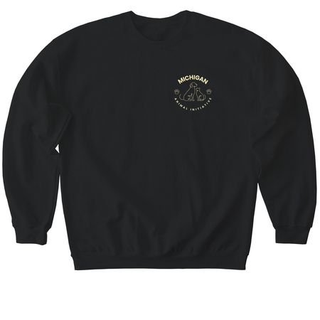 good humans rescue dogs&nbsp;, a Black Softstyle Crewneck Sweatshirt