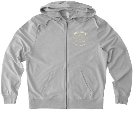 good humans rescue dogs&nbsp;, a Granite Grey Heather Allmade Organic French Terry Zip Up Hoodie