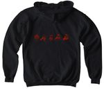 Handprint by Dustin Newman, a Black Softstyle Youth Pullover Hoodie (back-view)