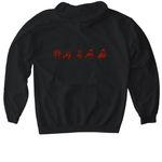 Handprint by Dustin Newman, a Black Gildan Softstyle Pullover Hoodie (back-view)
