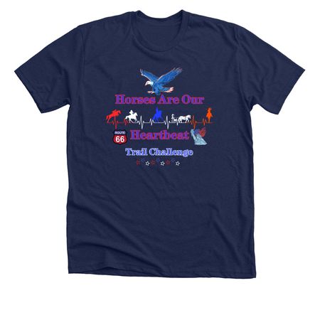 America The Beautiful Trail Challenge, a Solid Navy Blend Premium Unisex Tee