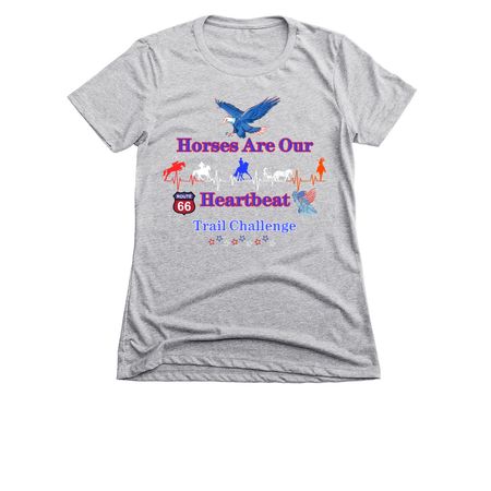 America The Beautiful Trail Challenge, a Dark Heather Grey Women's Slim Fit Tee