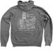 IPC Zip Up, a Deep Heather Zip Up Hoodie (back-view)