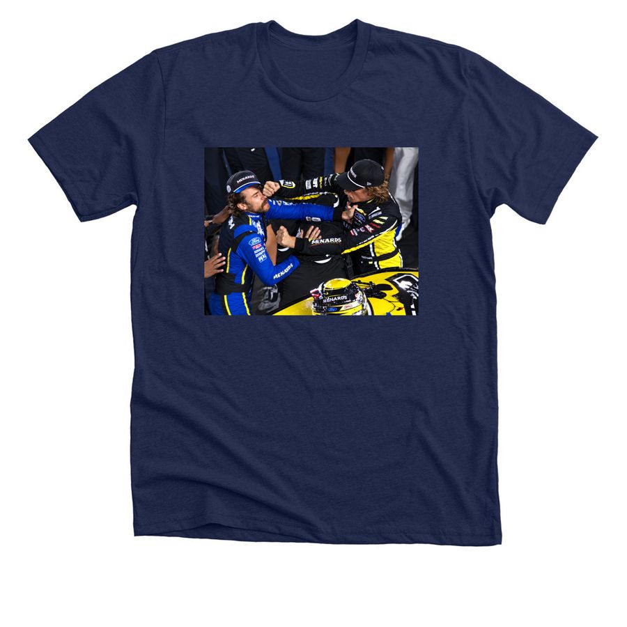 Carson Hocevar NASCAR Fight Shirt, a Solid Navy Blend Premium Unisex Tee