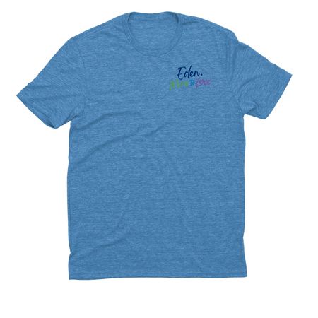 DS ACT Step Up For Down Syndrome, a Azure Blue Allmade Eco Triblend Unisex Tee