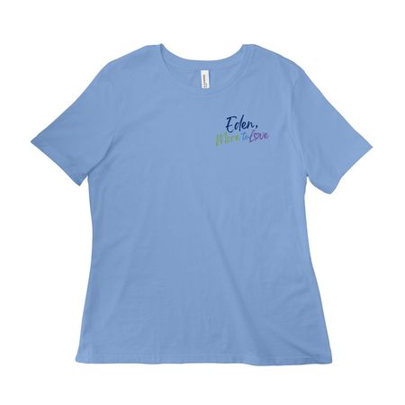 DS ACT Step Up For Down Syndrome, a Carolina Blue Women?s Relaxed Cotton Tee
