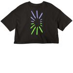 Lounge Tops&nbsp;, a Black Women?s Cropped Cotton Tee (back-view)