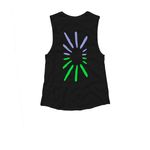 Lounge Tops&nbsp;, a Black Women's Muscle Tank (back-view)