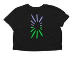 Lounge Tops&nbsp;, a Black Women?s Flowy Cropped Tee (back-view)