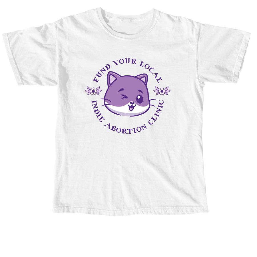 Cat & Flowers Graphic, a White Comfort Colors Unisex Tee