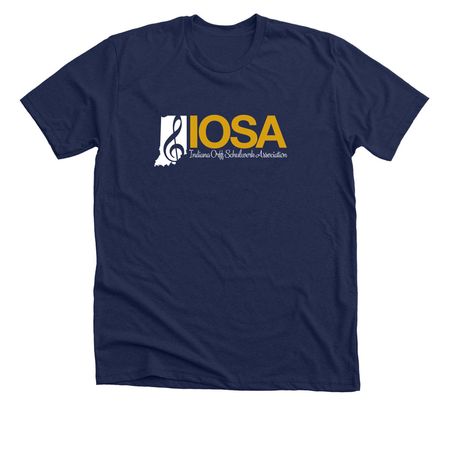 IOSA Classic Adult Apparel, a Solid Navy Blend Premium Unisex Tee