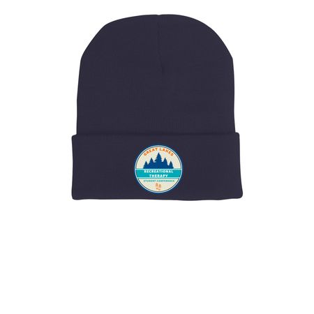 GLRTSC Cuffed Beanie, a Navy Printed Cuffed Beanie