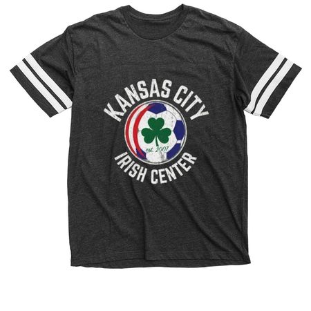 Match Day in Midtown, a Vintage Smoke / White Football Jersey Tee