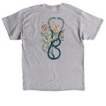 Upstate Nursing stethoscope&nbsp;, a Sport Grey Classic Unisex Tee (back-view)