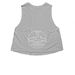Cropped Tank, a Athletic Heather Women's Cropped Racerback Tank (back-view)
