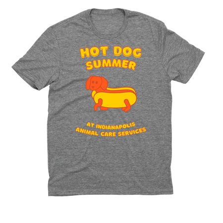 Hot Dog Summer, a Aluminum Grey Allmade Eco Triblend Unisex Tee