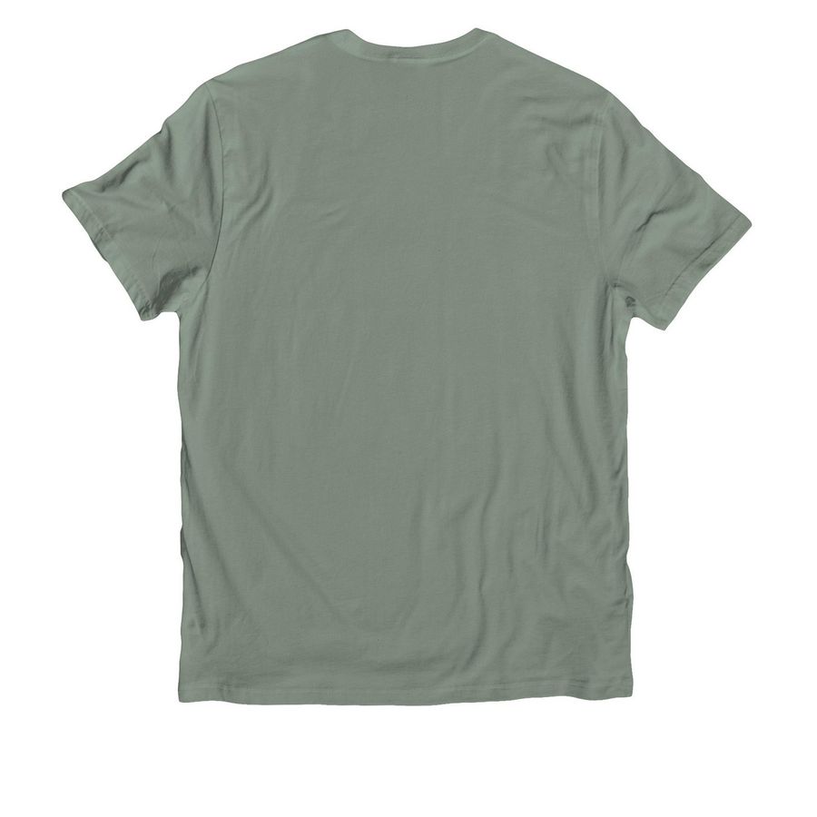 Wild Bee Woods, a Matcha Green Allmade Organic Cotton Unisex Tee (back-view)