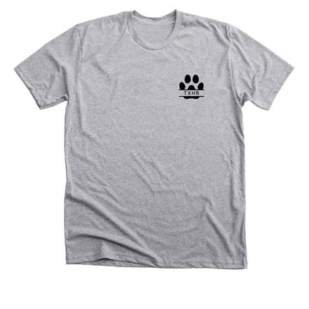 TXHR - Husky Dad, a Athletic Heather Premium Unisex Tee (back-view)