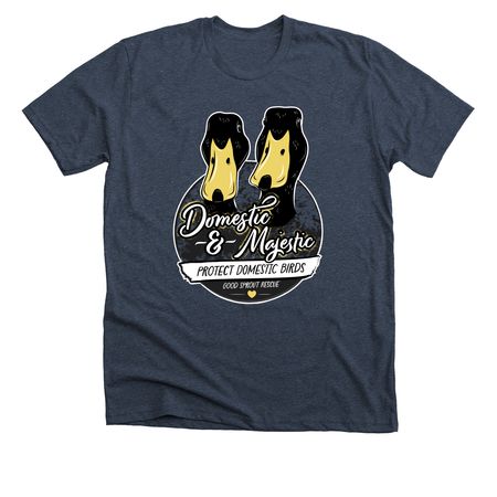 Domestic And Majestic!, a Heather Midnight Navy Premium Unisex Tee