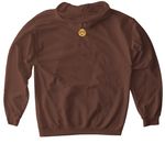 Jus' Sittin', a Cocoa Softstyle Pullover Hoodie (back-view)