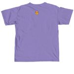 Jus' Sittin', a Violet Comfort Colors Unisex Tee (back-view)