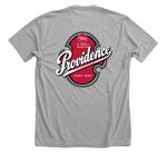 "Beer Run", a Athletic Heather Premium Unisex Tee (back-view)
