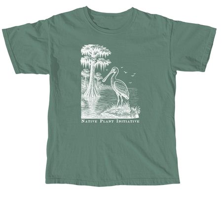 Louisiana Wetlands, a Light Green Comfort Colors Unisex Tee
